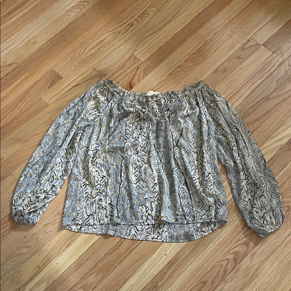 Elegant Off-Shoulder Patterned Top